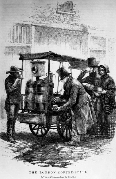 Der Londoner Kaffee-Stand von English School